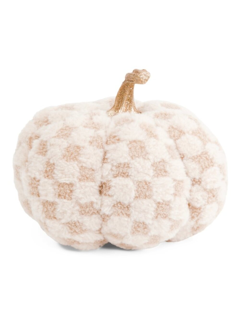NWT - Rachel Zoe Plush Checkerboard Plush Decorative Plush Pumpkin